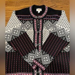 Incredible Talbots Cardigan Wool Sweater - Made In Italy